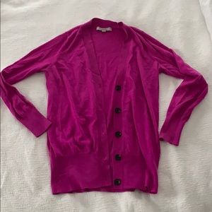 Fuchsia mid length cardigan